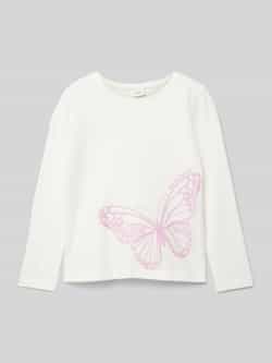 S.Oliver RED LABEL Regular fit shirt met lange mouwen en glitterprint