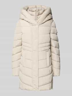 Tom Tailor Regular fit gewatteerde lange jas met capuchon