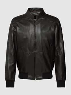 Windsor Leren jack met opstaande kraag model 'Borello'