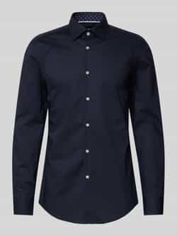 Hugo Boss Blauw Slim Fit Overhemd met Lange Mouwen Blue Heren