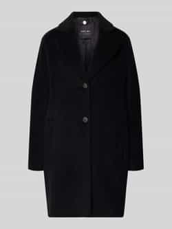 Marc Cain Regular fit lange jas van scheerwolmix met alpaca