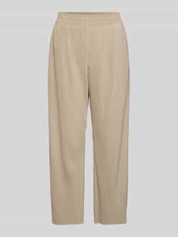 MM Tapered fit stoffen broek met plissévouwen model 'ROLANDA'