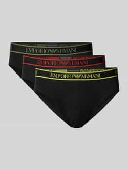 Emporio Armani Slip met elastische band met label in een set van 3 stuks