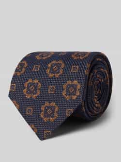 J.Ploenes Stropdas van wolmix met logopatch (8 5 cm)