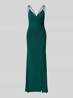 Mascara Avondjurk met V-hals en plooien