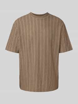 MCNEAL T-shirt met geribde ronde hals