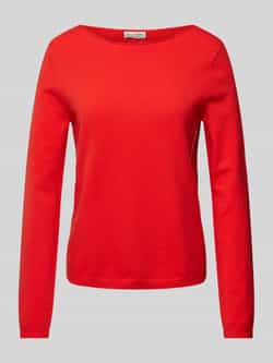 Marc O'Polo Regular fit pullover van een mix van katoen en scheerwol met boothals