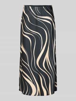 S.Oliver BLACK LABEL Regular fit midirok van viscosemix