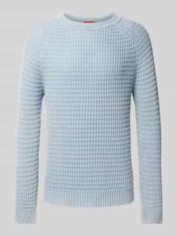 HUGO Slim fit gebreide pullover van een mix van linnen en katoen model 'Sardello'