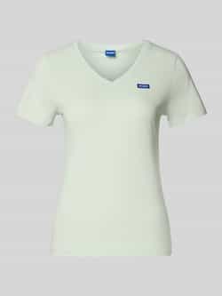 Hugo Blue Regular fit T-shirt van puur katoen model 'CLASSIC V'