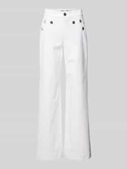 Marc Cain Wide leg jeans met sierknopen