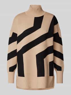 Apricot Gebreide pullover van viscosemix met opstaande kraag