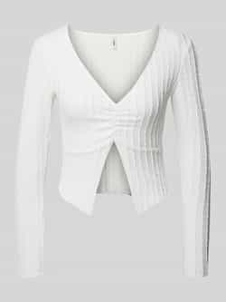 Only Shirt met lange mouwen en V-hals model 'GEORGINA'