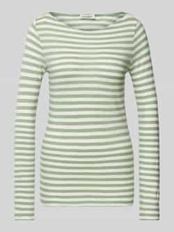 Marc O'Polo Shirt met lange mouwen in slub jersey met een gestreept patroon