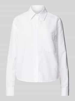 Hugo Boss Gestreept Katoenen Shirt met Voorzak White Dames