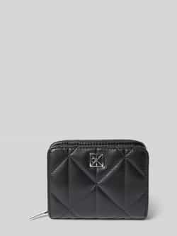 CK Calvin Klein Portemonnee met doorgestikte naden en labelapplicatie