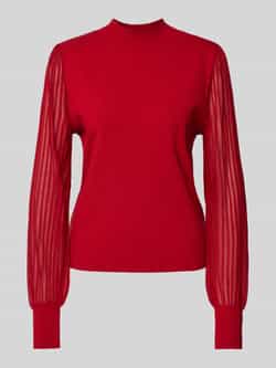 Zero Gebreide pullover van viscosemix met opstaande kraag