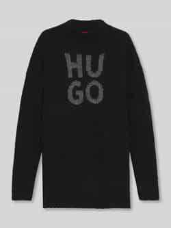 HUGO Oversized gebreide pullover van wolmix model 'SLOGUIS'
