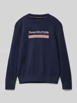 Tommy Hilfiger Teens Regular fit gebreide pullover met ronde hals