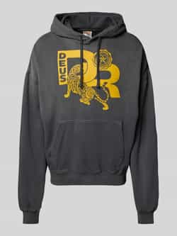 DEUS EX MACHINA Hoodie met kangoeroezak en extra brede schouders