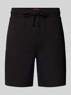 HUGO Regular fit sweatshorts met structuurmotief model 'Austin'