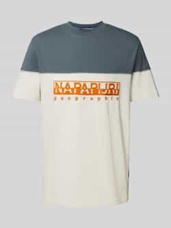 Napapijri T-shirt met labelstitching model 'SATURNIA'