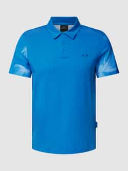 Armani Exchange Poloshirt met motiefprint en labeldetail