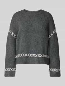 Only Regular fit gebreide pullover met ribboorden model 'AMANDA'