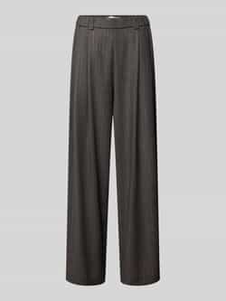 RAFFAELLO ROSSI Wide leg stoffen broek met bandplooien model 'DOMINIQUE'
