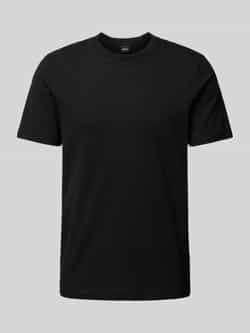 Boss T-shirt met geribde ronde hals model 'TIBURT'
