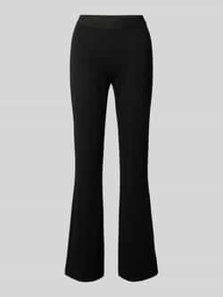 Opus Flared stoffen broek met elastische band model 'Erja'