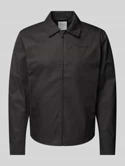Knowledge Cotton Apparel Bomberjack met labelstitching model 'WAXED CANVAS'