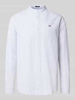 Tommy Jeans Regular fit vrijetijdsoverhemd van een mix van katoen en linnen