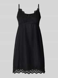 Only Licht uitlopende minijurk met broderie anglaise model 'LOU LIFE'