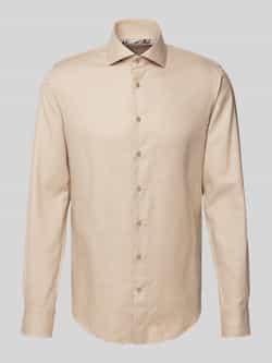 Profuomo Slim fit zakelijk overhemd met kentkraag model 'Cutaway'