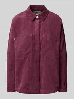 Only Relaxed fit corduroy blouse met borstzakken model 'JANINE-RAI'