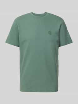 Blend T-shirt met geribde ronde hals