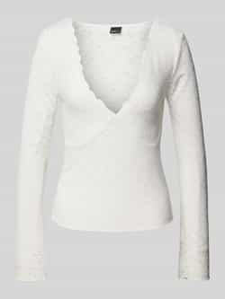 Gina Tricot Shirt met lange mouwen en etskanteffect