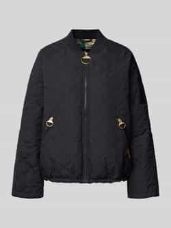 Barbour Zwarte bomberjack met ritssluiting Black Dames