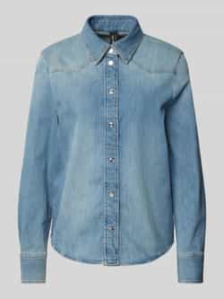 Marc Cain Gebruikte Denim Blouse Blue Dames