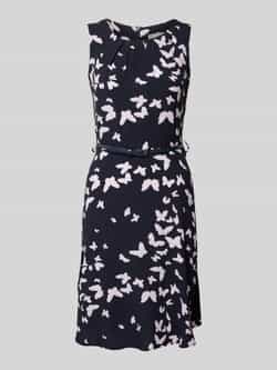 Christian Berg Woman Selection Knielange jurk met tailleriem