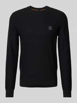Boss Orange Gebreide pullover met ribboorden model 'Anion'