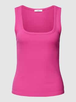 Jake*s Casual Top met geribde ronde hals