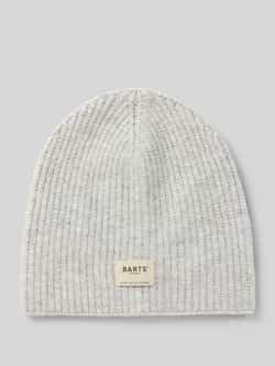 Barts Gebreide Beanie Muts met Label Patch Gray Dames