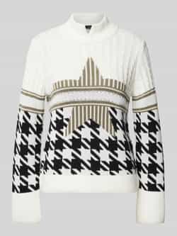 Monari Gebreide pullover met opstaande kraag