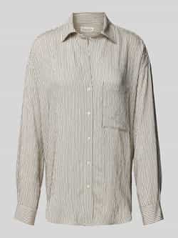 Marc O'Polo Relaxed fit blouse in een crinkle-viscosemix