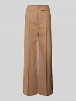 LUISA CERANO Wide leg bandplooibroek met steekzakken