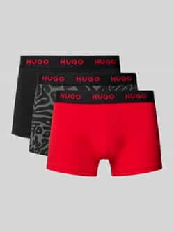 HUGO Boxershort met elastische band met logo in een set van 3 stuks