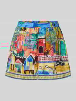 Shiwi Korte broek van een mix van viscose en linnen model 'Millie'