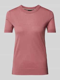 Boss Gebreid shirt van scheerwol met ronde hals
